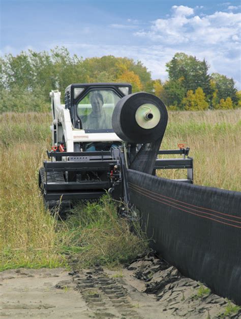 skid steer silt fence installer